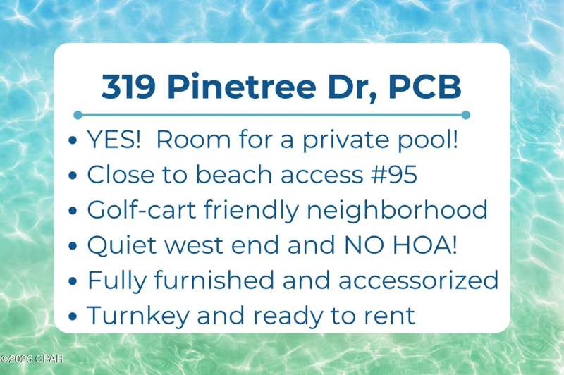 4 bedroom SingleFamilyResidence at 319 Pinetree Drive, Inlet Beach Heights, Panama City Beach — photo 1