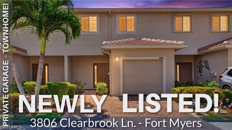 3 bedroom Townhouse at 3806 Clearbrook Ln, Townhomes Of San Simeon, Fort Myers — photo 1