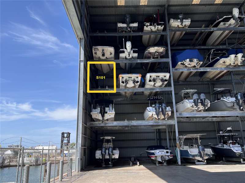 bedroom Dock-Rackominium at 100 Circuit Road #S101, Gulf Harbor Marina, Nokomis — photo 1