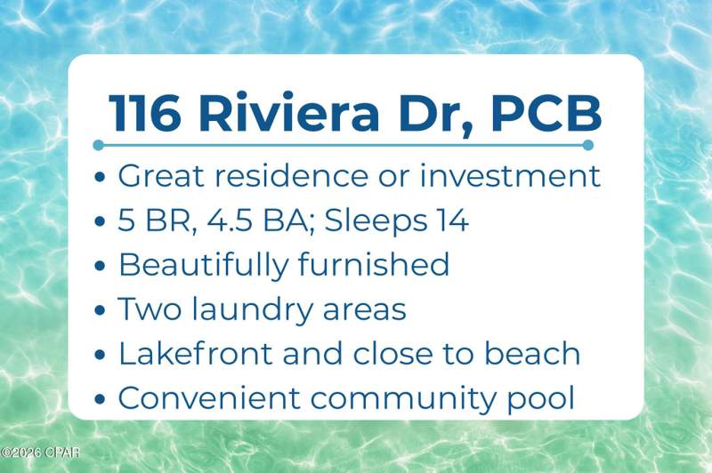 4 bedroom SingleFamilyResidence at 116 Riviera Drive, Riviera Beach, Panama City Beach — photo 4