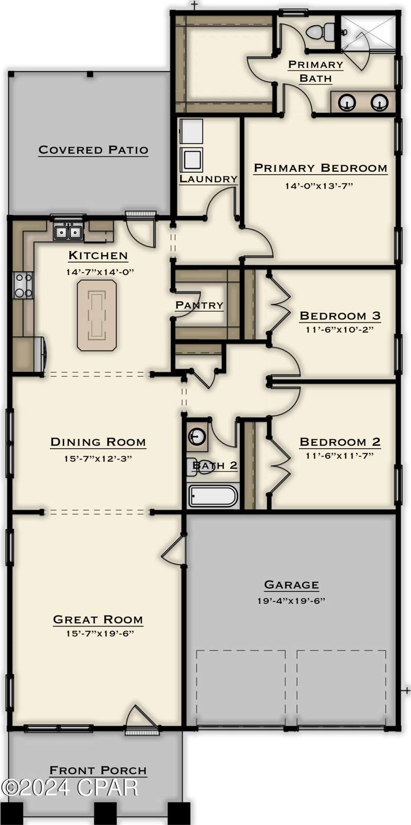 3 bedroom SingleFamilyResidence at 713 Crystal Bayou Boulevard Lot 8 - Sawgrass Plan, Breakfast Point East, Panama City Beach — photo 4