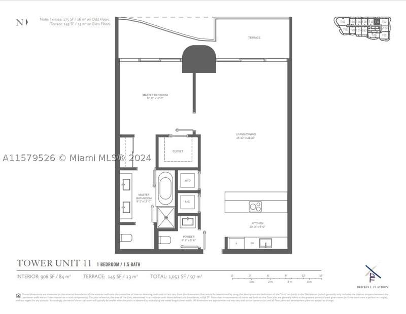 1 bedroom Condominium at 1000 Brickell Plz 1811, Brickell Flatiron Condo, Miami — photo 2