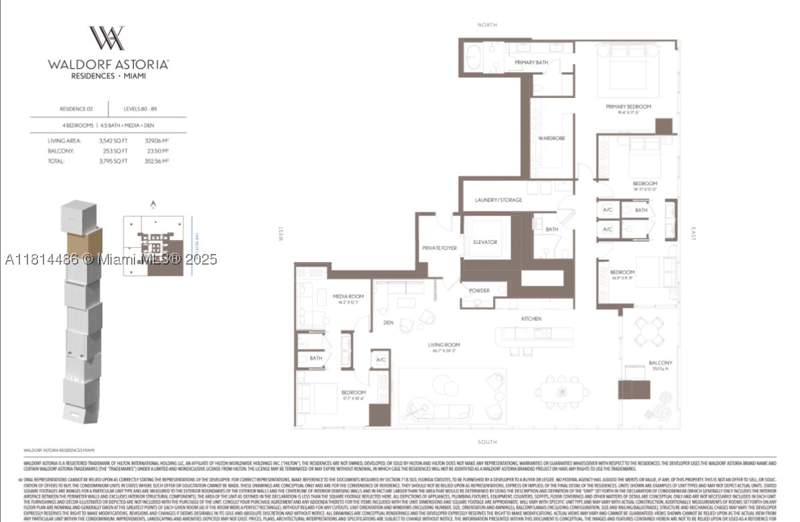 4 bedroom Condominium at 300 N Biscayne Blvd. 8502, Waldorf Astoria Miami, Miami — photo 3