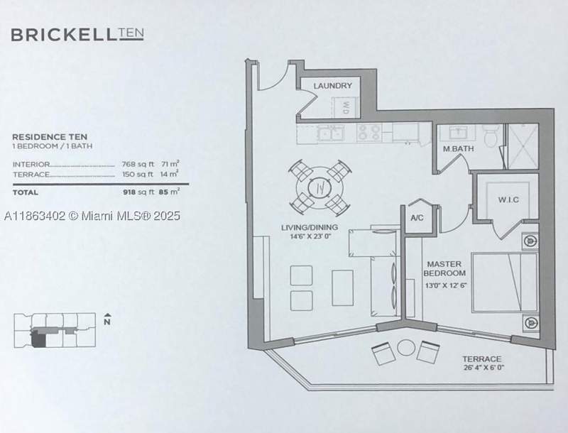 1 bedroom Condominium at 1010 SW 2 Ave 1110, Brickell Ten, Miami — photo 5