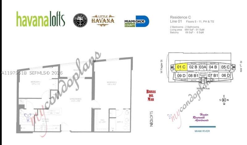 2 bedroom Condominium at 36 NW 6th Ave 801, Havana Lofts Condo, Miami — photo 4