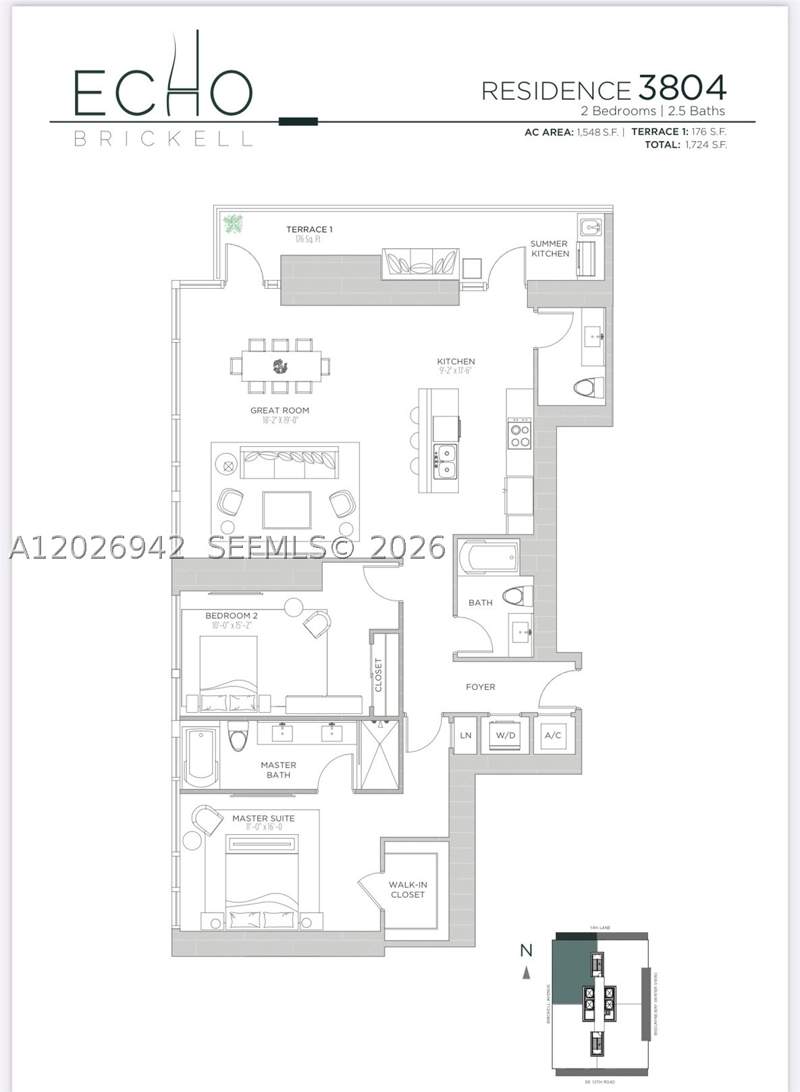 2 bedroom Condominium at 1451 Brickell Ave 3804, Echo Brickell Condo, Miami — photo 3
