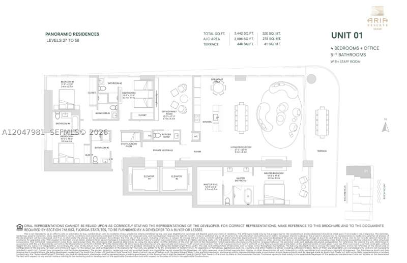 4 bedroom Condominium at 725 NE 24th St 2801, Aria Reserve, Miami — photo 2