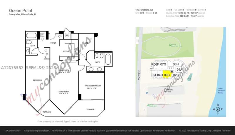 2 bedroom Condominium at 17375 Collins Ave 2003, Ocean Point Beach Club Co, Sunny Isles Beach — photo 5