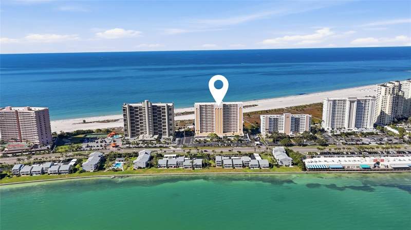 2 bedroom Condominium at 1270 GULF BOULEVARD #801, HARBOUR LIGHT TOWERS CONDO, CLEARWATER BEACH — photo 1