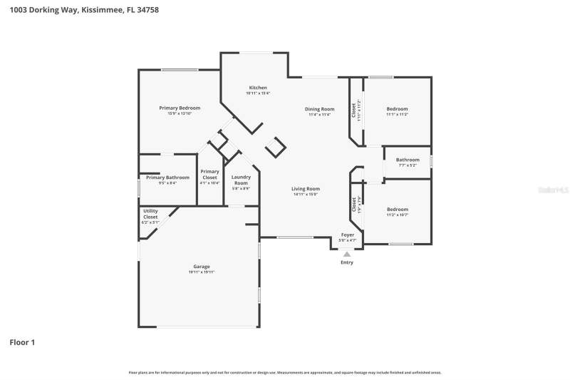 3 bedroom Single Family Residence at 1003 Dorking Way, Poinciana Village 2 Nbhd 1, Kissimmee — photo 2