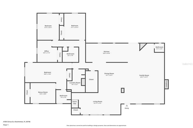 5 bedroom Single Family Residence at 4150 CITRUS STREET, ORANGE BLOSSOM ACRES, KISSIMMEE — photo 4