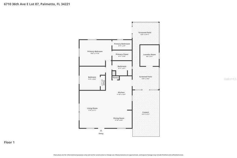 2 bedroom Manufactured Home at 6710 36th Avenue #87, Shadow Brook Mobile Home, Palmetto — photo 2