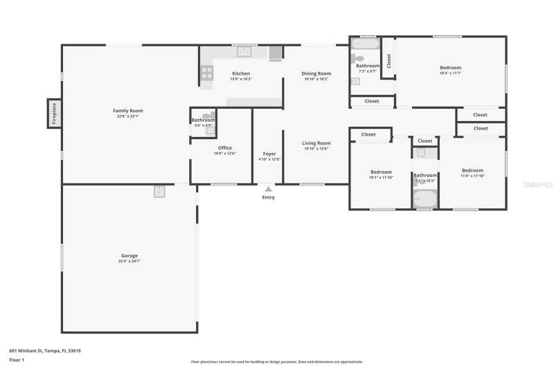 3 bedroom Single Family Residence at 601 Winham Street, Tampa, Tampa — photo 4