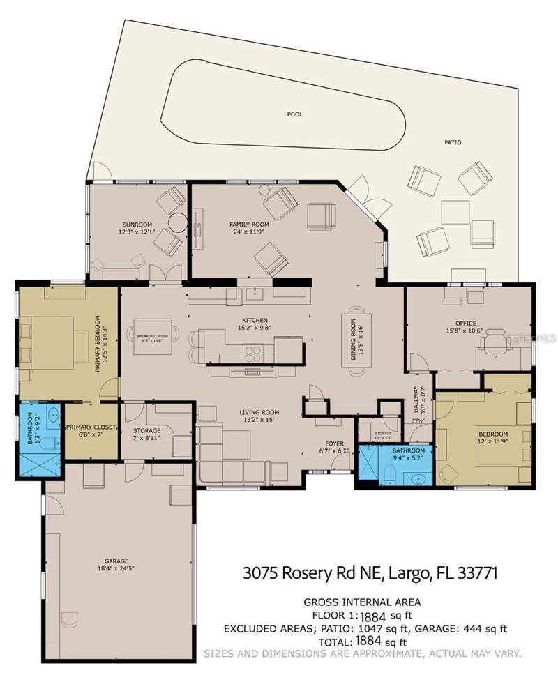 3 bedroom Single Family Residence at 3075 Rosery Road, Pinellas Groves, Largo — photo 2