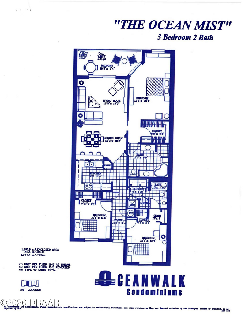 3 bedroom Condominium at 5300 S Atlantic Avenue #10-205, Ocean Walk At New Smyrna Beach-Building No. 10, A Condo, New Smyrna Beach — photo 2