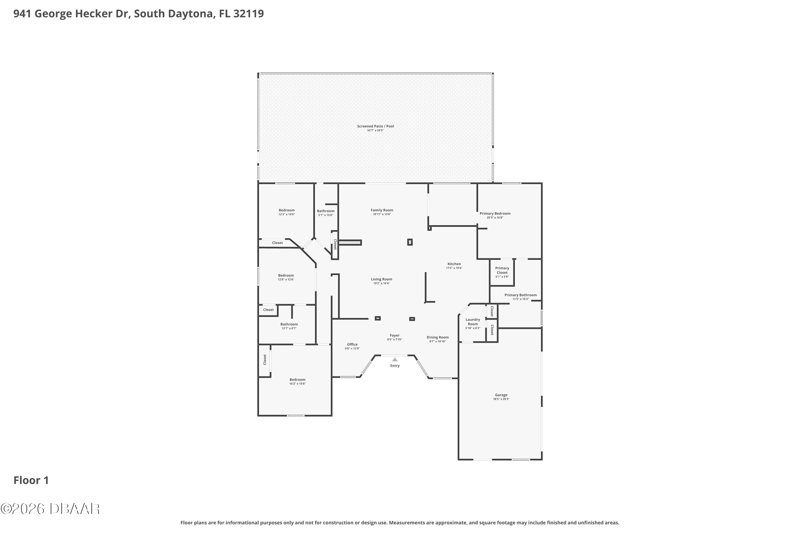 4 bedroom Single Family Residence at 941 George Hecker Drive, Bryan Cave Estates, South Daytona — photo 2