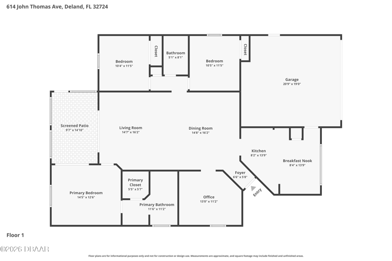 3 bedroom Single Family Residence at 614 John Thomas Avenue, Not In Subdivision, DeLand — photo 3