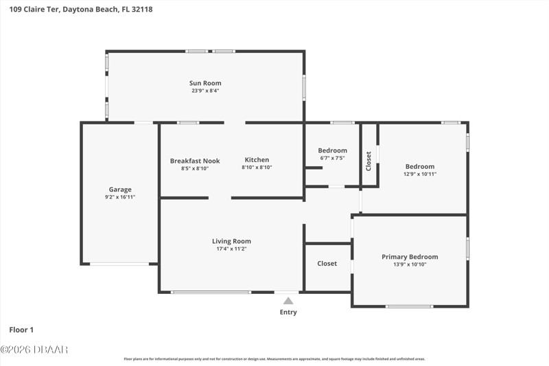 2 bedroom Single Family Residence at 109 Claire Terrace, Not on the List, Daytona Beach — photo 2