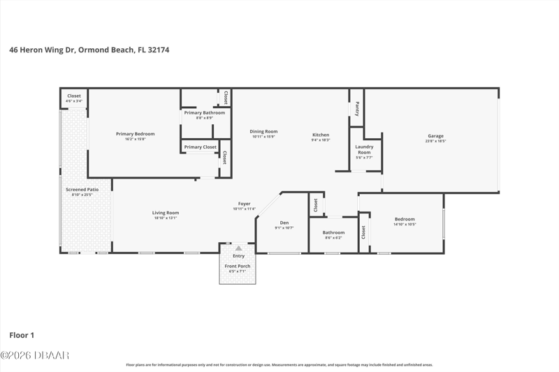 3 bedroom Single Family Residence at 46 Heron Wing Drive, Hunters Ridge, Ormond Beach — photo 2