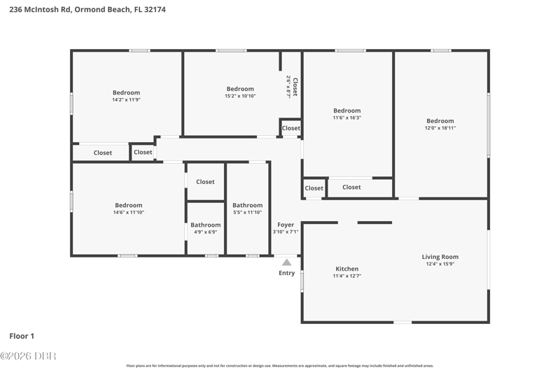 4 bedroom Single Family Residence at 236 McIntosh Road, Ormond Terrace, Ormond Beach — photo 2