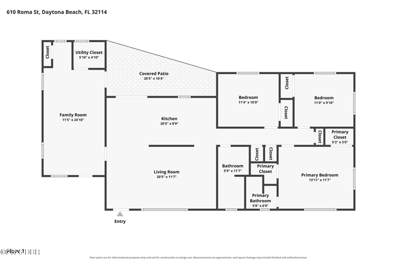 4 bedroom Single Family Residence at 610 Roma Street, Thompson, Daytona Beach — photo 2