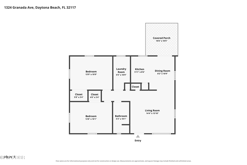 2 bedroom Single Family Residence at 1324 Granada Avenue, Highland Park, Daytona Beach — photo 2