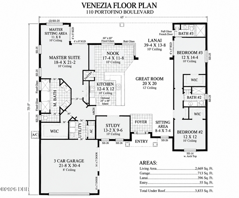 3 bedroom Single Family Residence at 110 Portofino Boulevard, Venetian Bay, New Smyrna Beach — photo 2