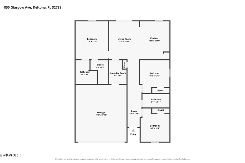 3 bedroom Single Family Residence at 850 Glasgow Avenue, Not In Subdivision, Deltona — photo 2