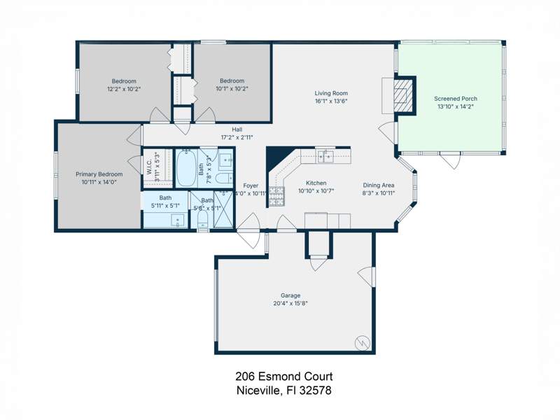 3 bedroom Detached Single Family at 206 Esmond Court, Valparaiso Pinecrest 3, Niceville — photo 5