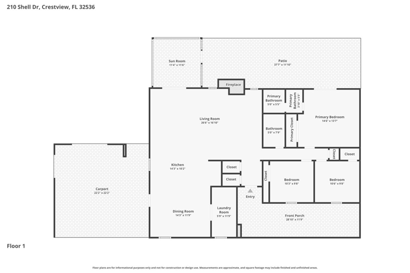 3 bedroom Detached Single Family at 210 Shell Drive, Kennedy Lakes 1st Addn, Crestview — photo 2