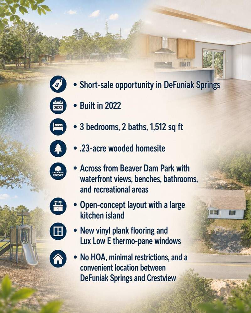 3 bedroom Mobile Home at 158 W Violet Lane, Oakwood Hills Unit 3, DeFuniak Springs — photo 2