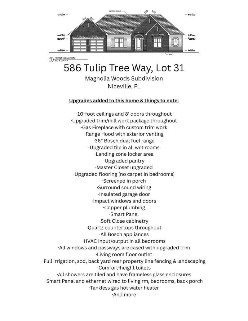 4 bedroom Detached Single Family at 586 Tulip Tree Way, Magnolia Woods, Niceville — photo 3