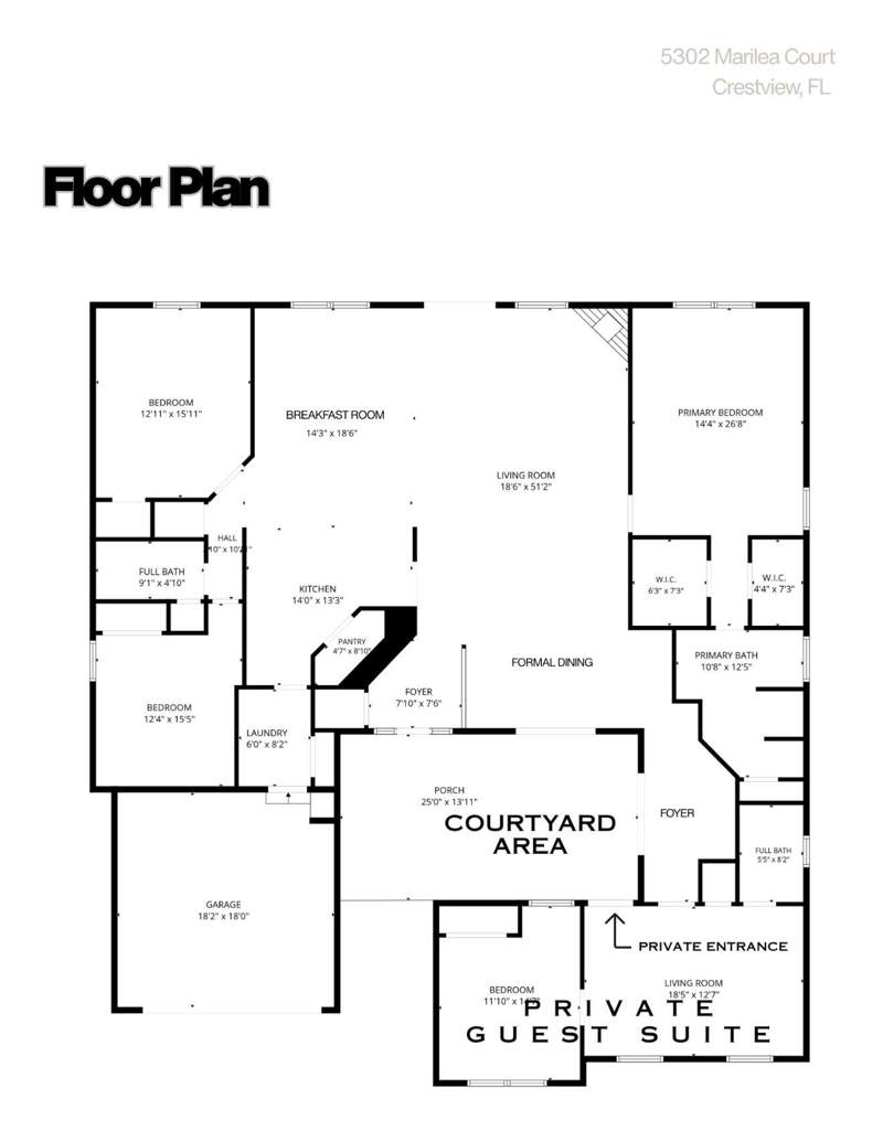 4 bedroom Detached Single Family at 5302 Marilea Court, Lee Farm Ph I, Crestview — photo 3