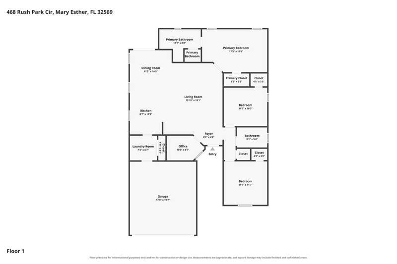 3 bedroom Detached Single Family at 468 Rush Park Circle, Rush Park West S/D, Mary Esther — photo 5