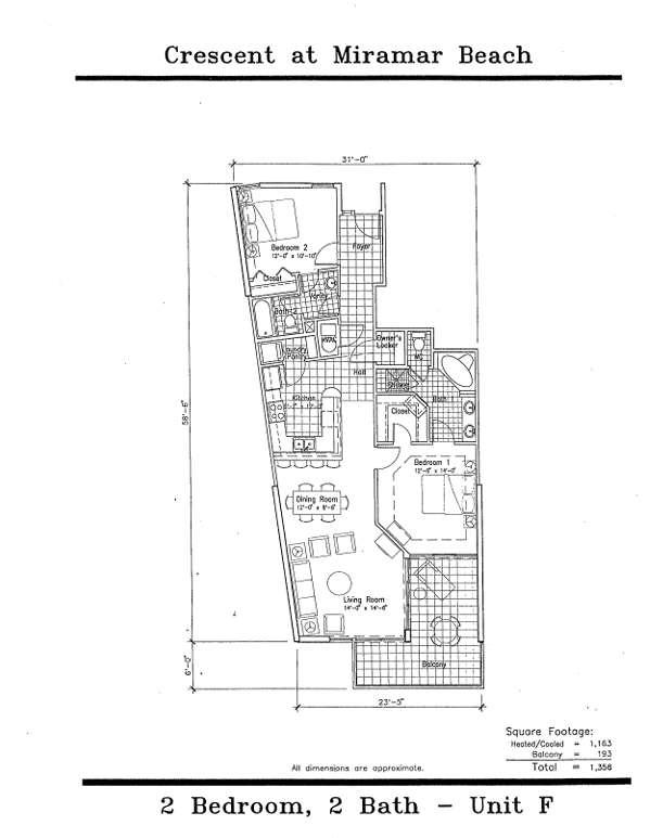 2 bedroom Condominium at 50 Monaco Street #Unit 114, Crescent At Miramar Beach The, Miramar Beach — photo 2