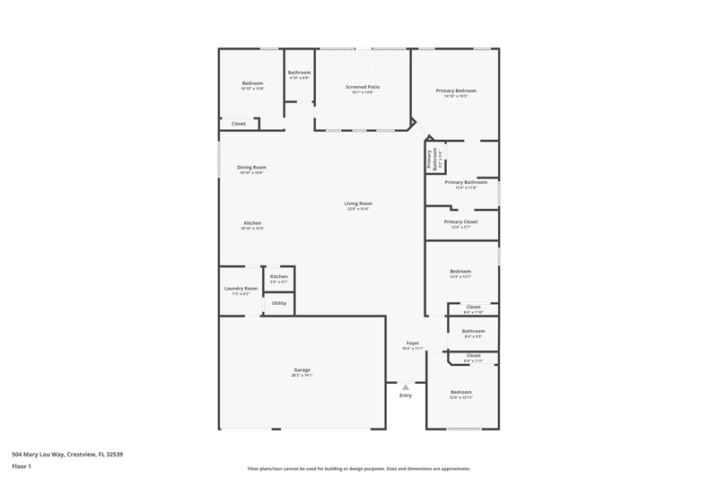4 bedroom Detached Single Family at 504 Mary Lou Way, Shoal River S/D, Crestview — photo 2