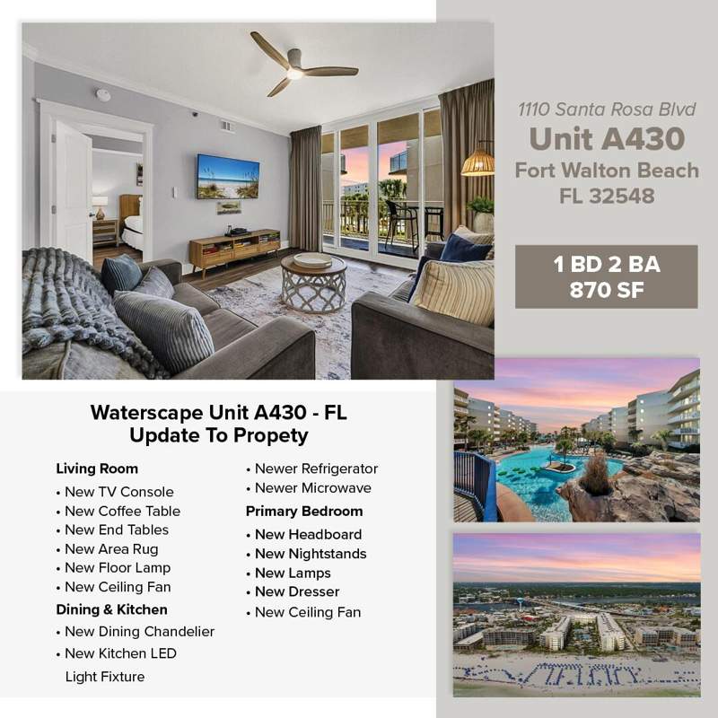 1 bedroom Condominium at 1110 Santa Rosa Boulevard #A430, Waterscape Unit A430, Fort Walton Beach — photo 3