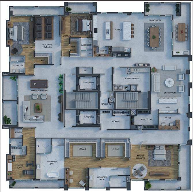 6 bedroom Condominium at 475 E Royal Palm Road #Ph, Royal Palm Residences, Boca Raton — photo 5