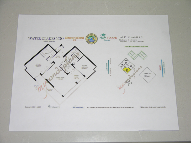 2 bedroom Condominium at 5550 N Ocean Drive #2b, Water Glades Condo, Singer Island — photo 3