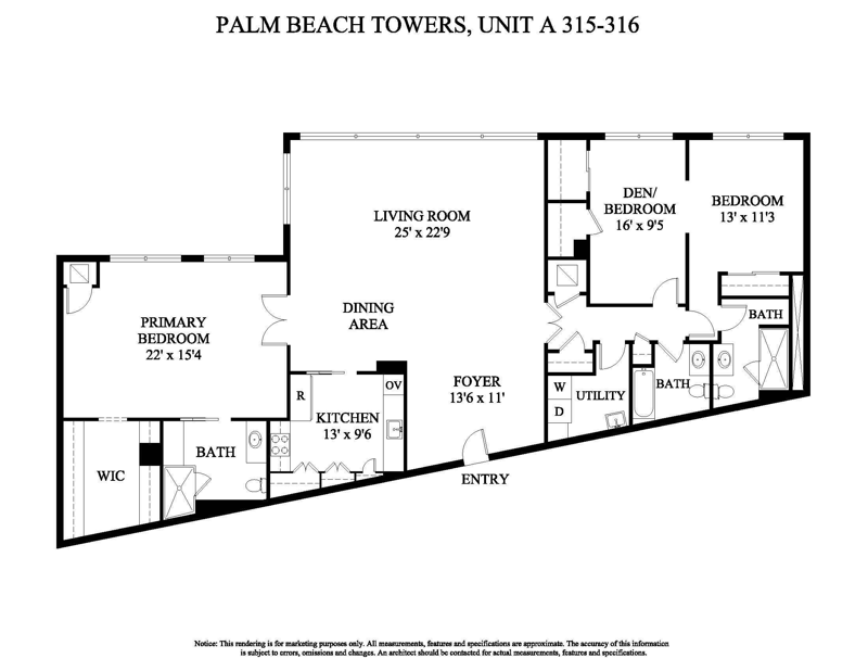 3 bedroom Condominium at 44 Cocoanut Row #315a/316a, Palm Beach Towers Cond, Palm Beach — photo 3