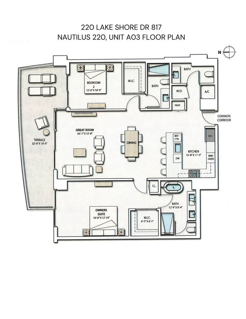 2 bedroom Condominium at 220 Lake Shore Drive #817, Nautilus 220, Lake Park — photo 3