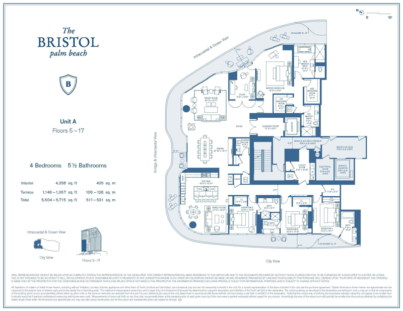 4 bedroom Condominium at 1100 S Flagler Drive #601, Bristol Condo, West Palm Beach — photo 2