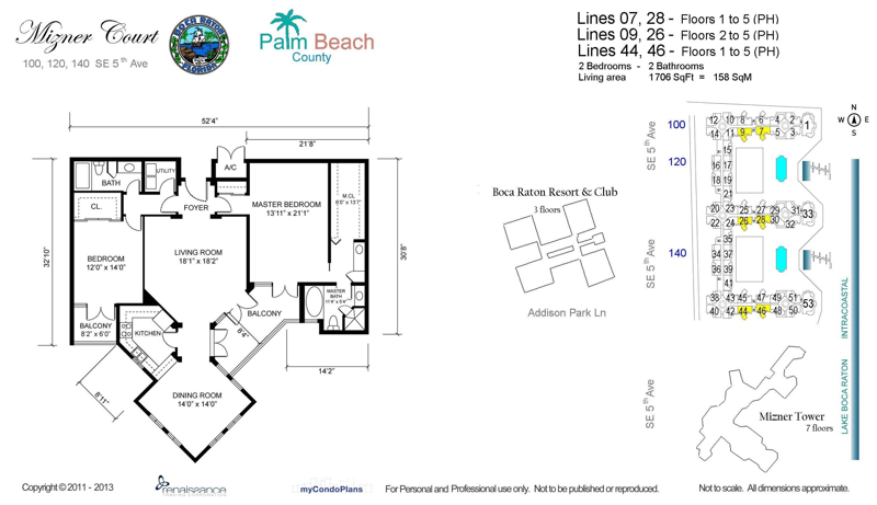 2 bedroom Condominium at 100 SE 5th Avenue #Ph 7, Mizner Court , Boca Raton — photo 3