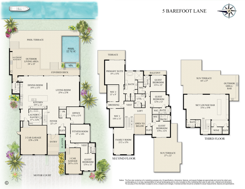 5 bedroom Single Family Residence at 5 Barefoot Lane, Hypoluxo Island Add, Lantana — photo 2