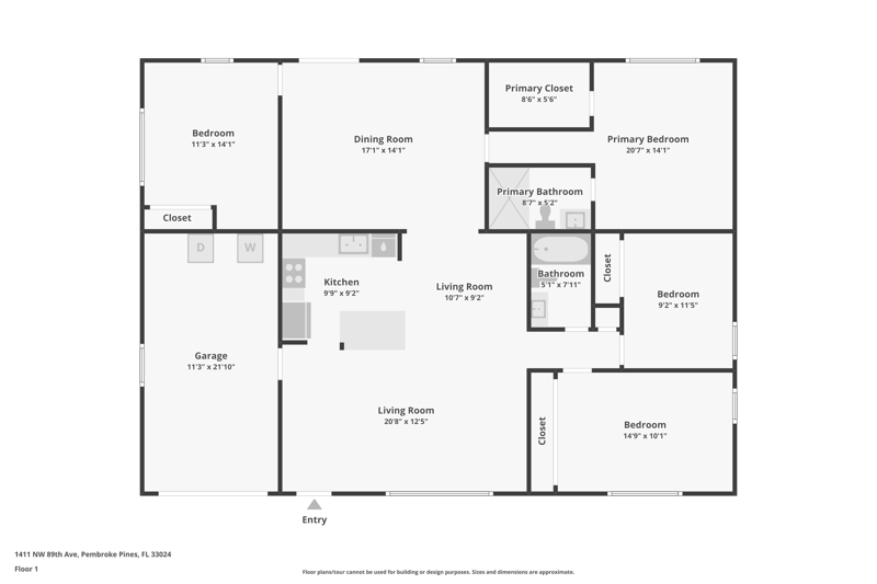 4 bedroom Single Family Residence at 1411 NW 89th Avenue, Boulevard Heights Sec 9, Pembroke Pines — photo 2