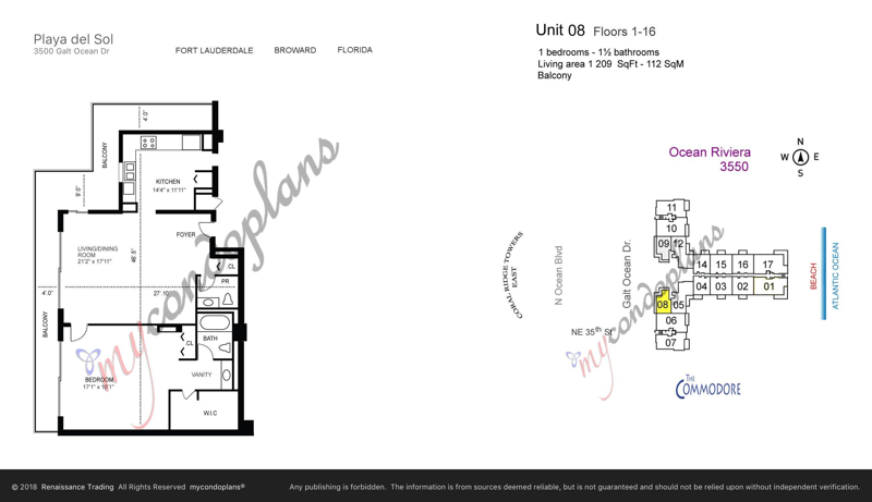 1 bedroom Condominium at 3500 Galt Ocean Drive #208, Playa Del Sol Condo, Fort Lauderdale — photo 3