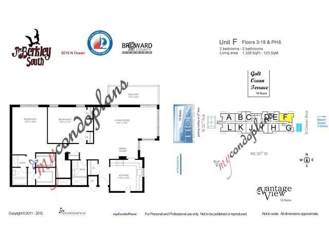 2 bedroom Condominium at 3015 N Ocean Boulevard #19F, Berkley South Condo, Fort Lauderdale — photo 3