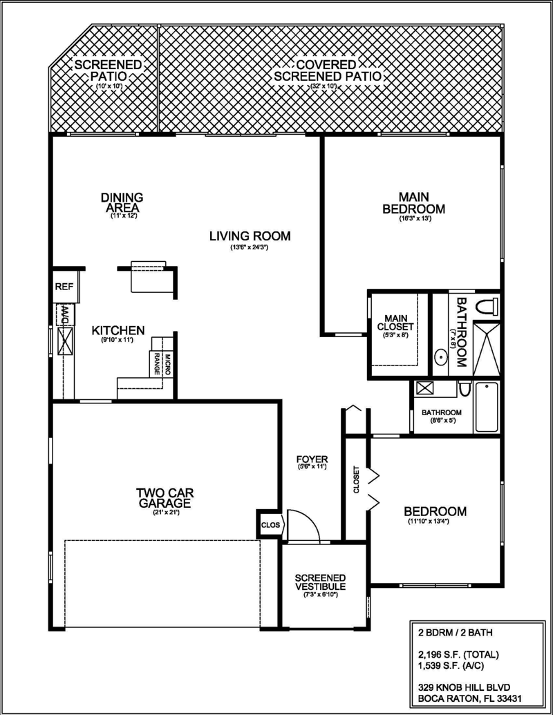 2 bedroom Single Family Residence at 329 Knob Hill Boulevard, Knob Hill Sub, Boca Raton — photo 2