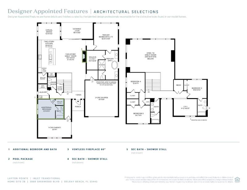 5 bedroom Single Family Residence at 3888 Sherwood Boulevard, Layton Pointe by Toll Brothers, Delray Beach — photo 2