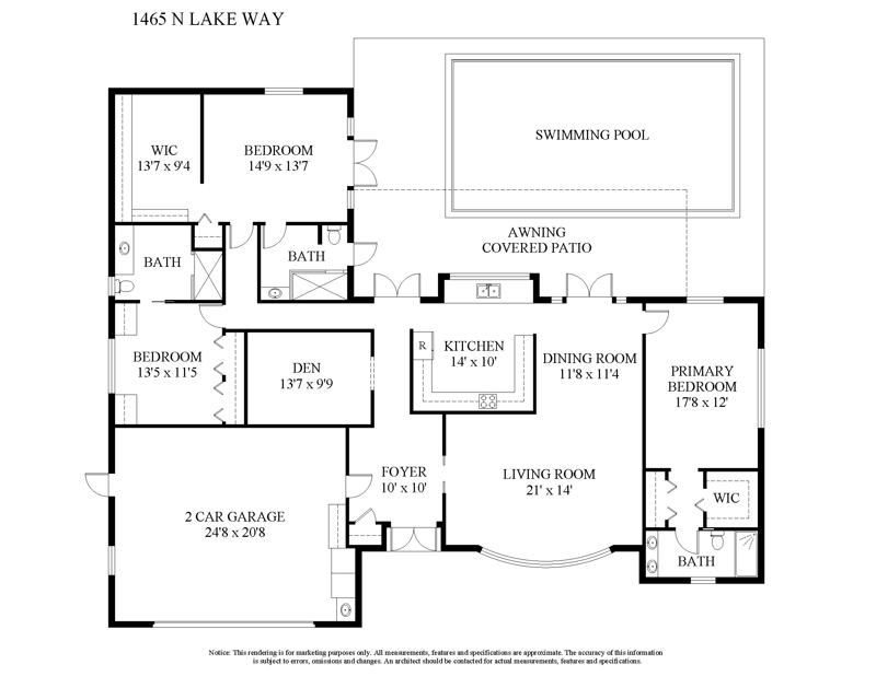 3 bedroom Single Family Residence at 1465 N Lake Way, Manana Estates 3, Palm Beach — photo 3